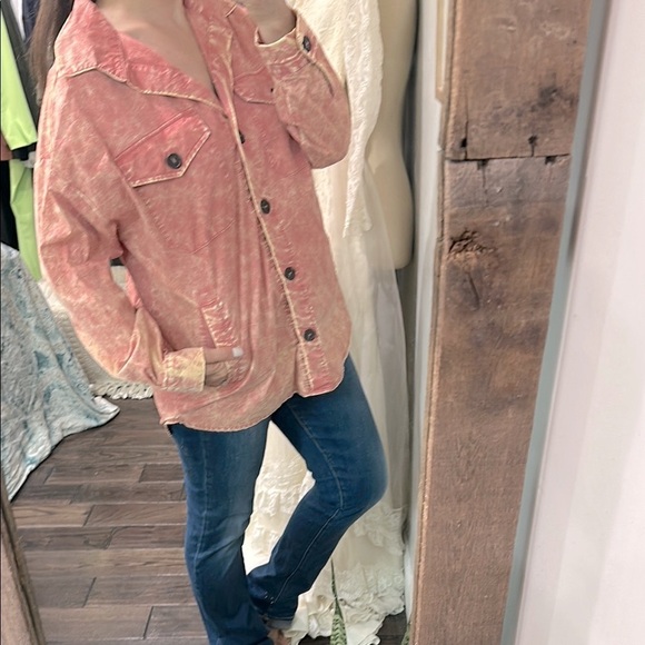 Zenana trendy Button-Up shirt boho size small with pockets - Picture 2 of 8